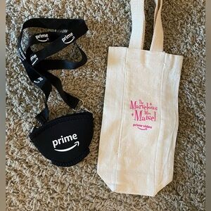Prime Video Marvelous Mrs. Maisel Canvas Wine Bag and Wine Glass Holder Lanyard